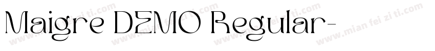 Maigre DEMO Regular字体转换